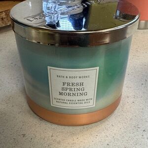 Bath & Body Works Fresh Spring Morning Candle - Blue and Copper
